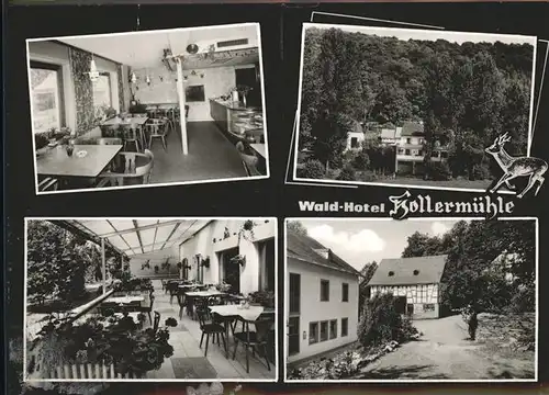 Holzhausen Haide Wald Hotel Hollermuehle Reh Klappkarte Kat. Holzhausen an der Haide