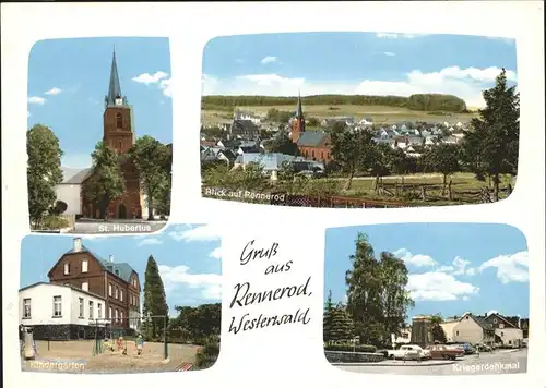 Rennerod Kriegerdenkmal Rennerod St. Hubertus Kindergarten / Rennerod /Westerwaldkreis LKR