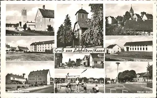 Lohfelden Gemeindehaus Neuer Stern Volksschule Kat. Lohfelden