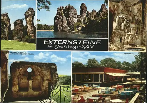 Externsteine Kreuzbahnanahme Turmfelsen Kat. Detmold