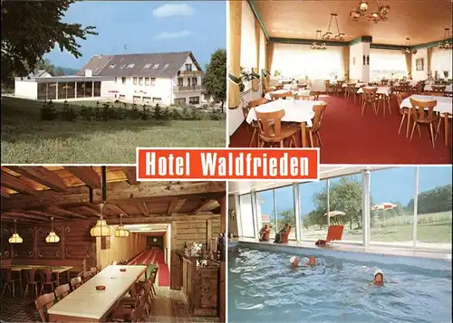 Horhausen Westerwald Hotel Waldfrieden Hallenbad Kat. Horhausen (Westerwald)