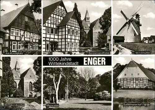 Enger Windmuehle Sattelmeierhof Kirchplatz Kat. Enger