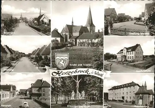 Herzebrock Josefs Haus Wappen Kirche Kloster Kreuzigungsgruppe Kat. Herzebrock-Clarholz