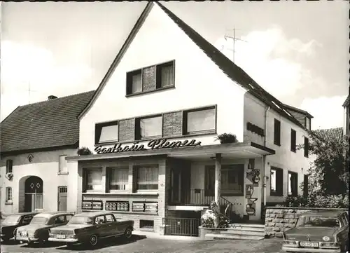 Koerbecke Moehnesee Hotel Gasthaus Plessen Klappkarte Kat. Moehnesee