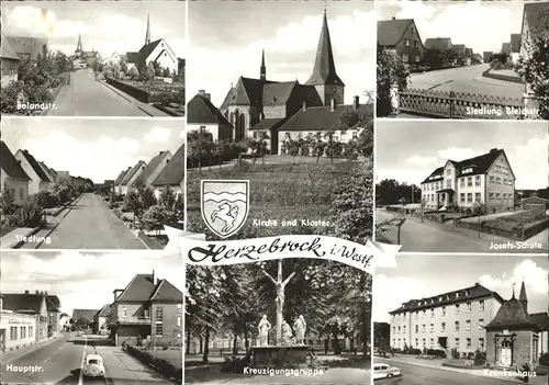 Herzebrock Josefs Schule Wappen Kirche Kloster Krankenhaus Kreuzigungsgruppe Kat. Herzebrock-Clarholz