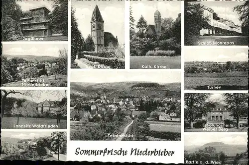 Niederbieber Neuwied Jagdhaus Landsitz Waldfrieden Kirche Schloss Monrepos Turney Erholungsheim Weisser Berg Wied Kat. Neuwied