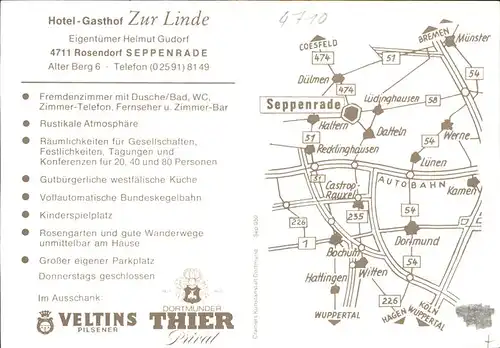 Seppenrade Hotel Gasthof Zur Linde Seppenrade Rosendorf Kat. Luedinghausen