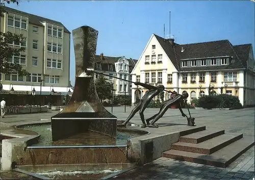 Wesseling Rathausplatz Brunnen Kat. Wesseling
