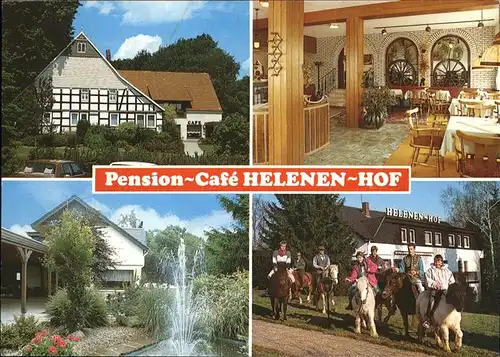 Bad Randringhausen Pension Cafe Helenen Hof Ausritt Kat. Buende