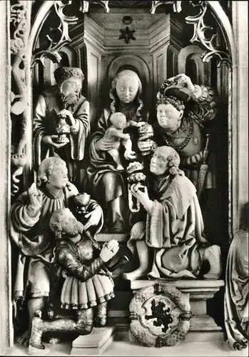 Davensberg St. Anna Kirche Detail aus dem Altar "Anbetung der Koenige" Johann Brabender 1540 Kat. Ascheberg