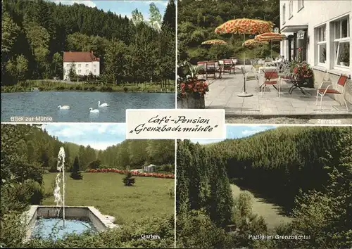 Horhausen Westerwald Hotel Restaurant Cafe Grenzbachmuehle Muehle Schwanenteich Grenzbachtal Kat. Horhausen (Westerwald)