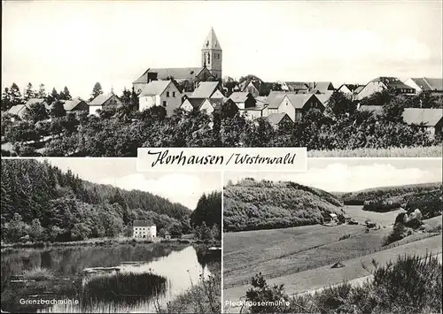 Horhausen Westerwald Teilansicht Horhausen Grenzbachmuehle Pleckhaeuser Muehle Kat. Horhausen (Westerwald)