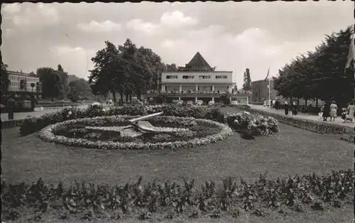 Muelheim Blumenuhr am Wasserbahnhof Kat. Muelheim an der Ruhr