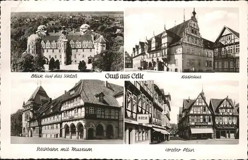 Celle Niedersachsen Schloss Rathaus Stechbahn mit Museum Grosser Plan / Celle /Celle LKR