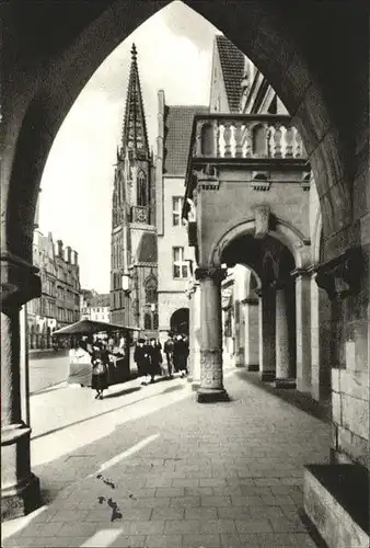 Muenster Westfalen Prinzipalmarkt Lambertikirche Kat. Muenster