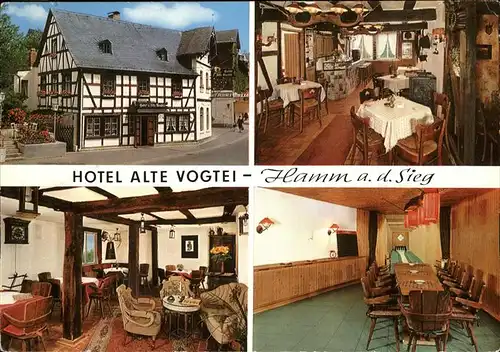 Hamm Sieg Hotel Alte Vogtei Fachwerkhaus Kat. Hamm (Sieg)