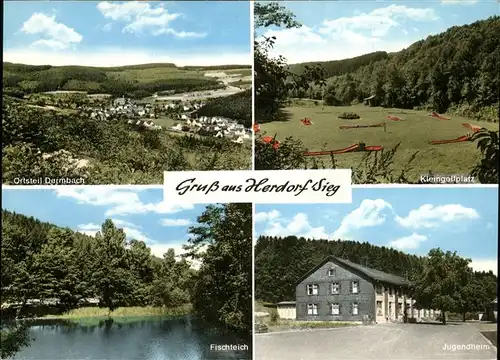 Herdorf Sieg Ortsteil Dermbach Kleingolfplatz Fischteich Jugendheim Kat. Herdorf