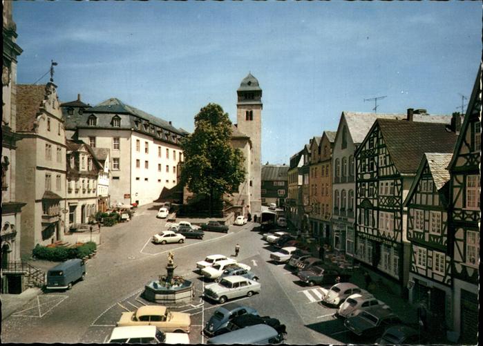 Hachenburg Alter Markt Brunnen Schloss Kat Hachenburg Nr Pw Oldthing Ansichtskarten Rheinland Pfalz