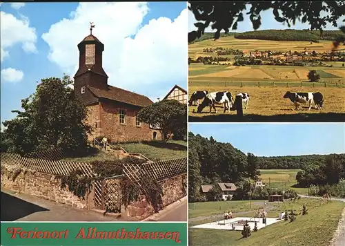 Allmuthshausen Kirche Wassertretbecken Teilansicht Allmuthshausen Kat. Homberg (Efze)