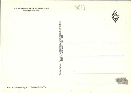 Neukirchen Knuellgebirge Waldsanatorium Kat. Neukirchen