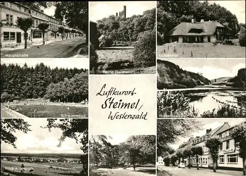 Steimel Ruine Reichenstein Luisenhof Richardsweiher Schwimmbad Hauptstrasse Park Kat. Steimel