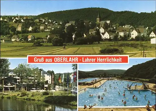 Oberlahr Teilansicht Oberlahr Hotel "Der Westerwald Treff" Schwimmbad Kat. Oberlahr