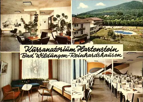 Reinhardshausen Kursanatorium Hartenstein Kat. Bad Wildungen