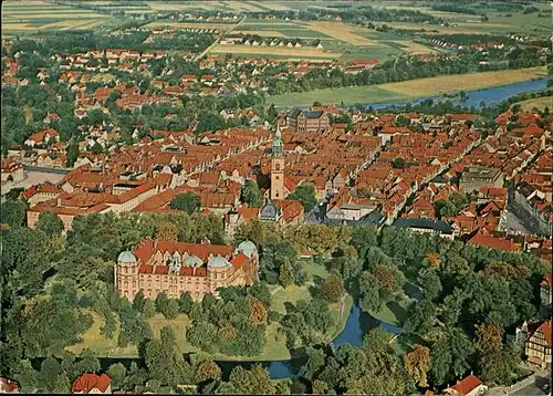 Celle Niedersachsen Schloss der Herzoege zu Braunschweig und Lueneburg Luftaufnahme / Celle /Celle LKR