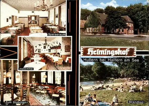 Hullern Gasthaus Heimingshof Strandbad Kat. Haltern am See