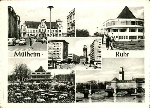Muelheim Wasserbahnhof Rathaus Schlossbruecke Kat. Muelheim an der Ruhr