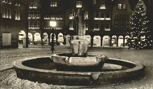 Muenster Westfalen Weihnacht am Lambertusbrunnen Kat. Muenster