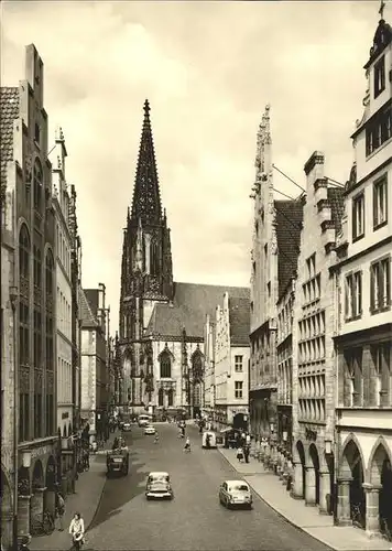 Muenster Westfalen Prinzipalmarkt St. Lambertikirche Kat. Muenster