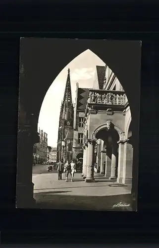 Muenster Westfalen Prinzipalmarkt Stadtweinhausbogen Kat. Muenster