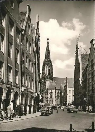 Muenster Westfalen Prinzipalmarkt St. Lambertikirche Kat. Muenster