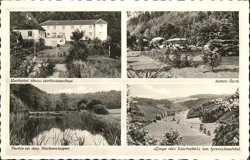 Oberlahr Kurhotel Haus Hoffnungsthal Park Teich Grenzbachtel Kat. Oberlahr