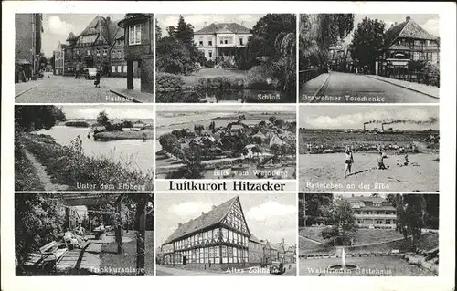 Hitzacker Elbe Rathaus Schloss Drawehner Torschenke Trinkkuranlage Altes Zollhaus Gaestehaus Waldfrieden Elbe Badeleben / Hitzacker (Elbe) /Luechow-Dannenberg LKR