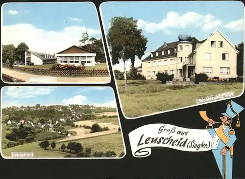 Leuscheid Teilansicht Leuscheid Haus Waldesruh Westerwaldhaus Kat. Windeck