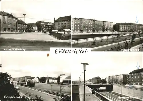 Essen Ruhr Wickenburg Ruhrschnellweg Hausackerbruecke Kat. Essen