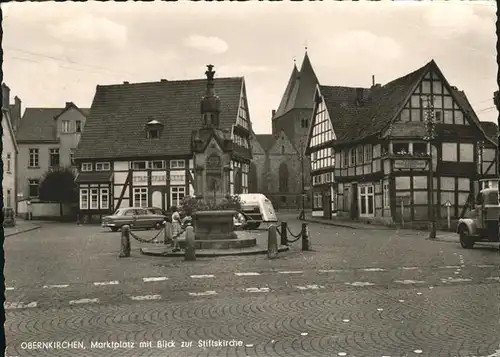 Obernkirchen Martkplatz Stiftskirche Kat. Obernkirchen