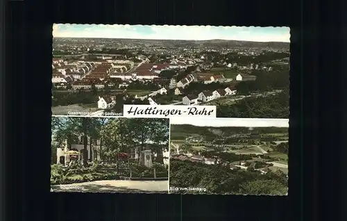 Hattingen Ruhr Gesamtansicht Suedstadt Schulenburg Isenberg / Hattingen /Ennepe-Ruhr-Kreis LKR