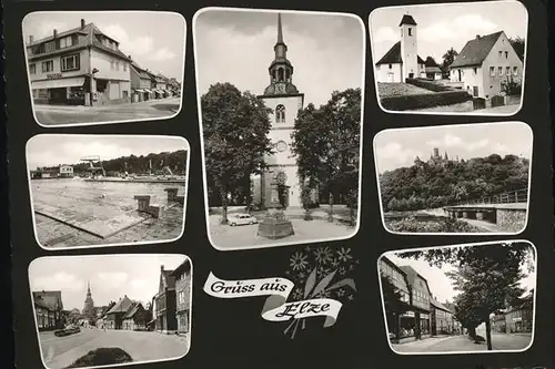 Elze Leine Teilansichten Elze Peter und Paul Kirche Freibad Schloss Marienburg / Elze /Hildesheim LKR