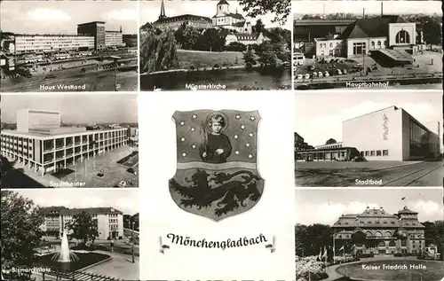 Moenchengladbach Haus Westland Hauptbahnhof Stadtbad Bismarckplatz Kaiser Friedrich Halle Stadtbad Kat. Moenchengladbach