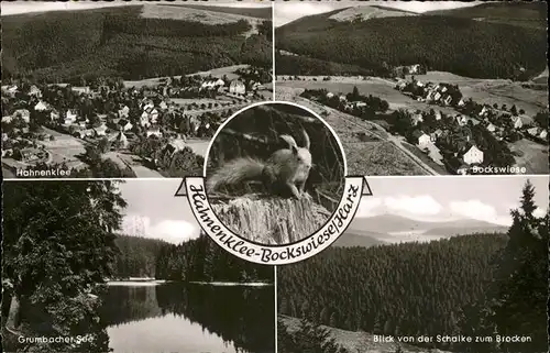 Hahnenklee Bockswiese Grumbacher See Brocken Kat. Goslar