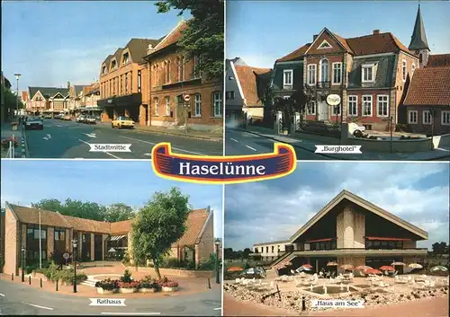 Haseluenne Burghotel Rathaus Haus am See Stadtmitte Kat. Haseluenne