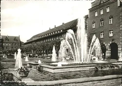 Oberhausen Friedensplatz Leuchtbrunnen Kat. Oberhausen