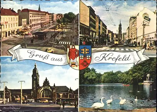 Krefeld Ostwall Rheinstrasse Hauptbahnhof Kat. Krefeld