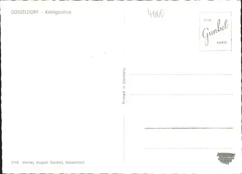 Duesseldorf Koenigsallee Gunkel Kat. Duesseldorf