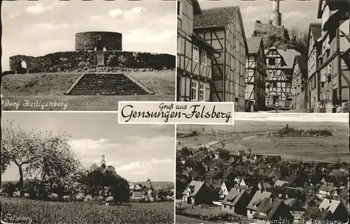 Gensungen Burg Heiligenberg Felsberg Kat. Felsberg