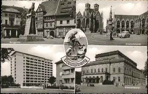 Braunschweig Eulenspiegelbrunnen Burgplatz Auto Kat. Braunschweig