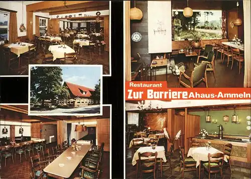 Ammeln Restaurant zur Barriere innen aussen Hermann Enning Kat. Ahaus